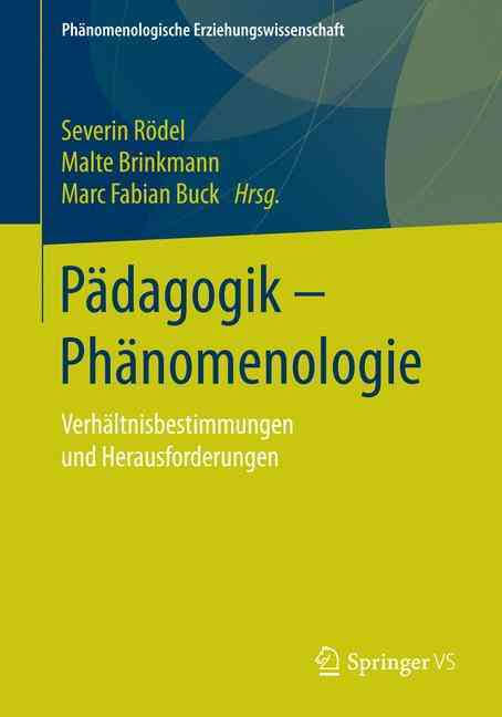 Pädagogik Phänomenologie_Buchcover