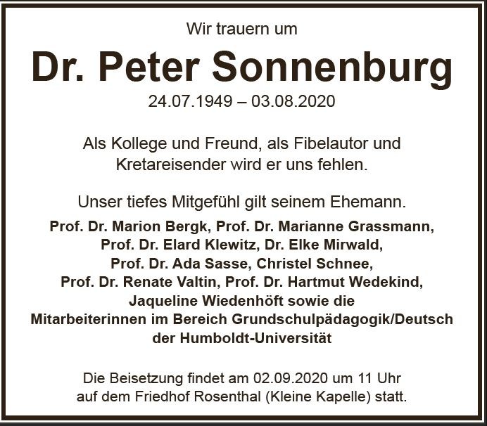 Traueranzeige Sonneburg