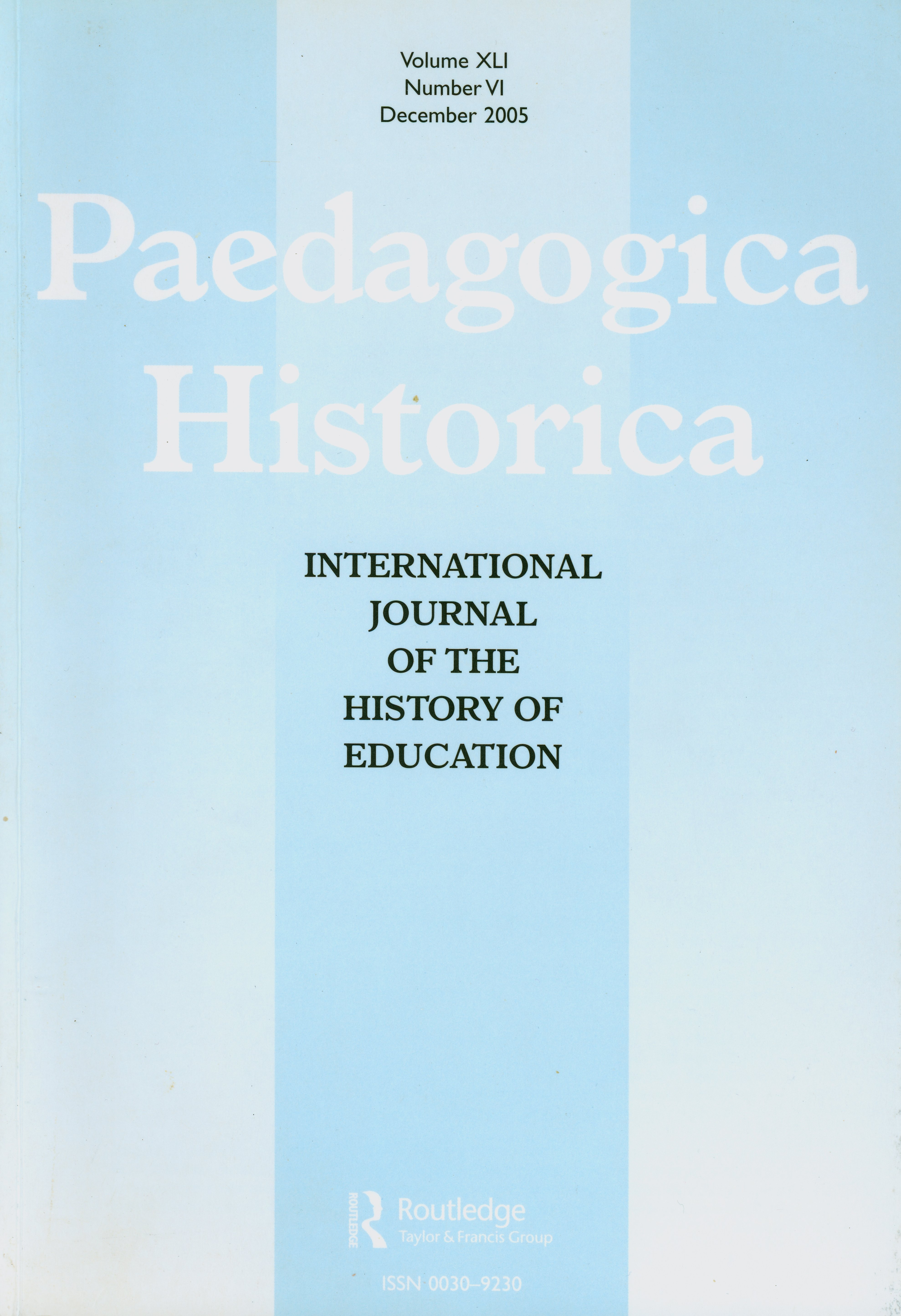 paedagogica historica 2005