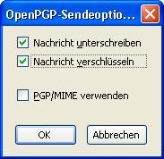 sendeoptionen sendeoptionen